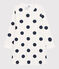Camicia da notte bambina a pois in cotone biologico bianco MARSHMALLOW/blu MEDIEVAL