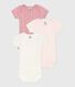 Set di 3 body a maniche corte in cotone a cuoricini neonato