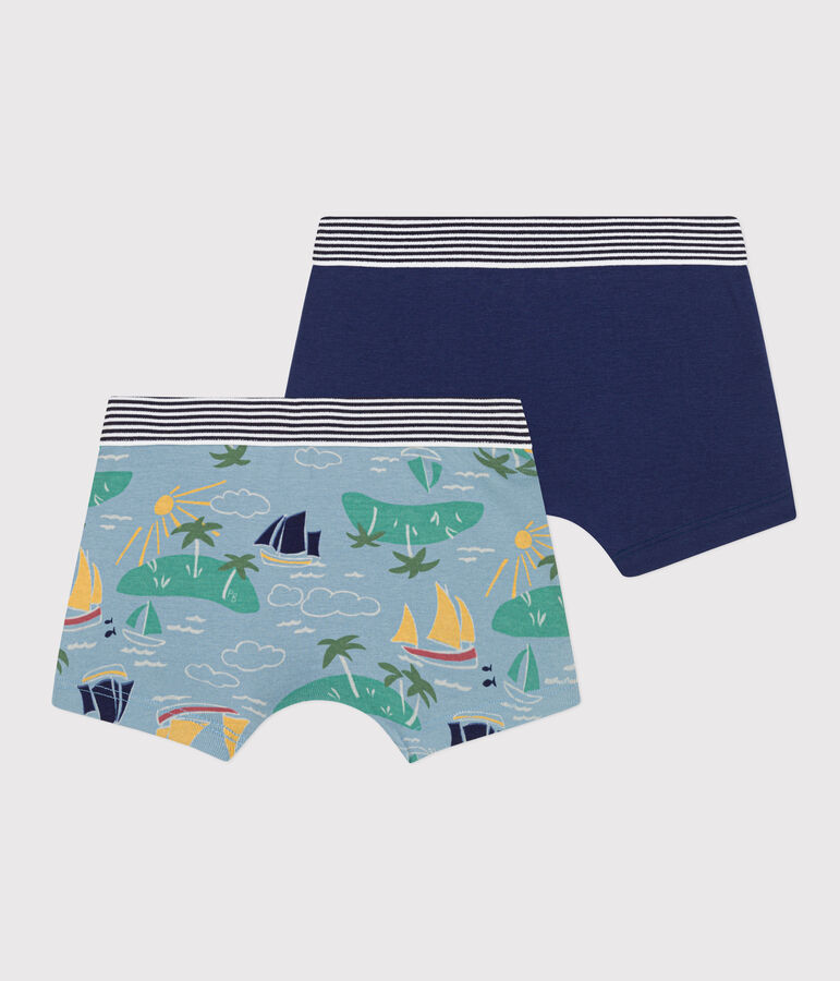 Confezione da 2 boxer esploratore in cotone bambino multicolore