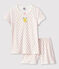 Pigiama corto a pois rosa bambina in cotone bianco MARSHMALLOW/rosa GRETEL