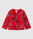 Cardigan in molleton bebè femmina con motivo a bandana