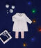Set composto da abito a maniche lunghe e leggings in cotone neonato bianco MARSHMALLOW/bianco MULTICO