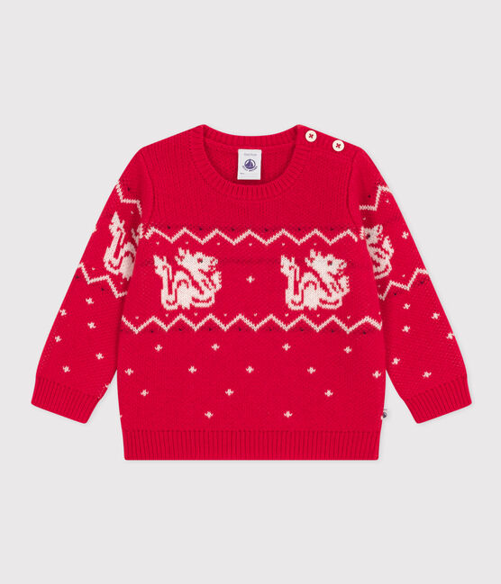 Maglione in tricot di lana e cotone per bebè CORRIDA/ MULTICO