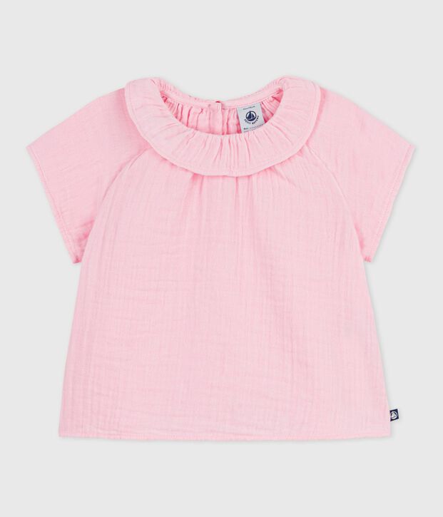 Blusa a maniche lunghe in cotone tinta unita neonato MARQUISE