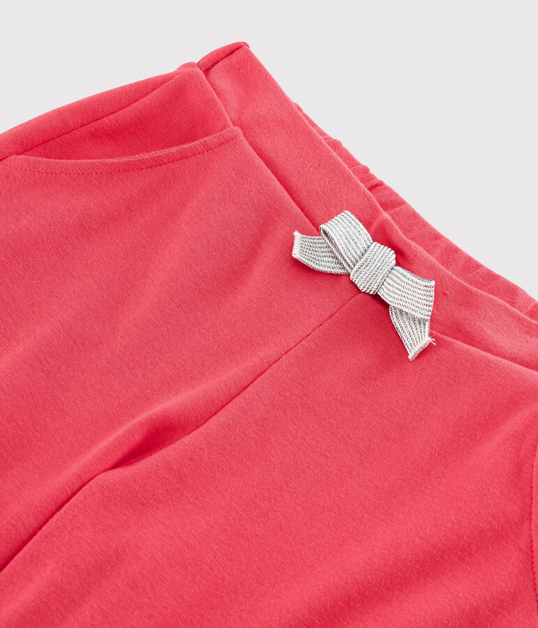 Shorts in cotone bambina rosa