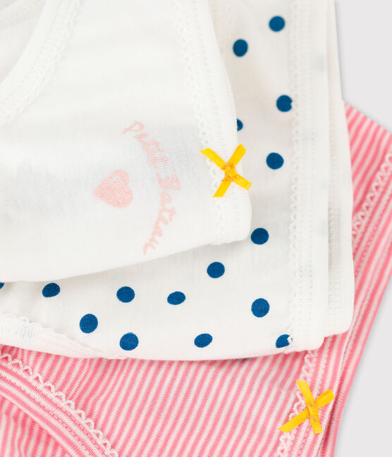 Confezione da 3 mutandine bambina a cuori in cotone variante 1