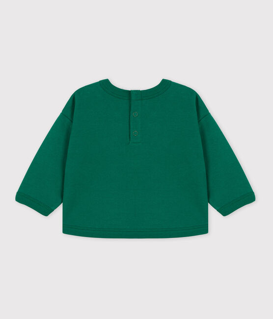 Felpa in cotone per neonati verde EVERGREEN