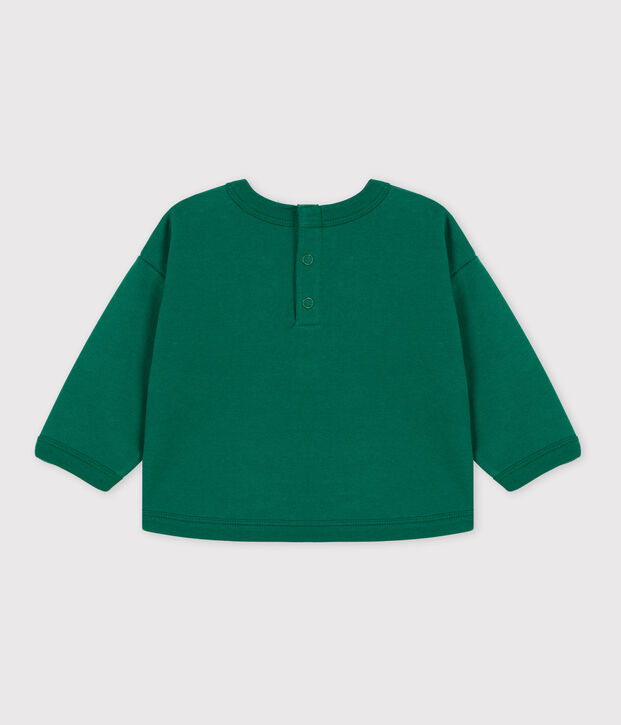 Felpa in cotone per neonati verde
