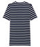 tee-shirtdonna maniche corte rigata blu SMOKING/bianco MARSHMALLOW