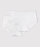 Confezione da 2 slip bambina traforati in cotone biologico variante 1
