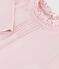 T-shirt a maniche lunghe in cotone tinta unita bambina rosa JOLI