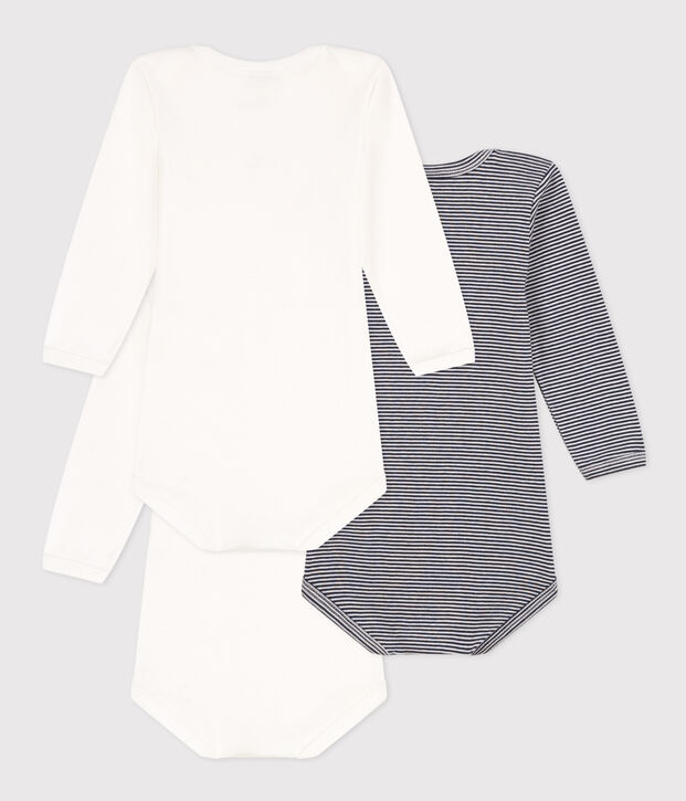 Confezione da 3 body a maniche lunghe beb&egrave; in cotone Paris multicolore
