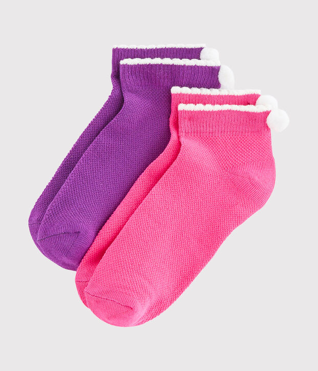 Set di 2 paia di calzini bambina multicolore