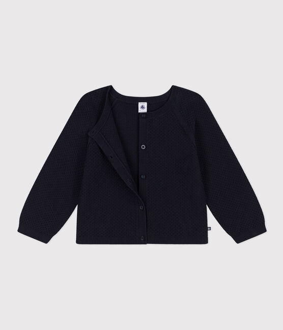 Cardigan in cotone bambina blu SMOKING