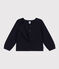 Cardigan in cotone bambina blu SMOKING