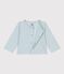 Cardigan in cotone tinta unita neonato blu
