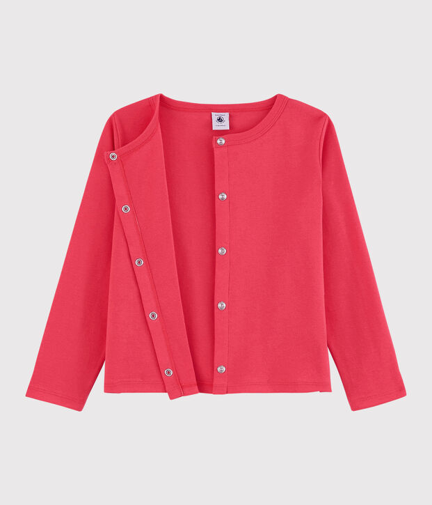 Cardigan in cotone bambina rosa
