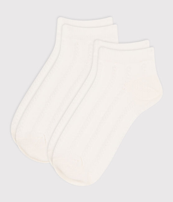 Set di 2 paia di calzini bambino in jersey di cotone tinta unita variante 1