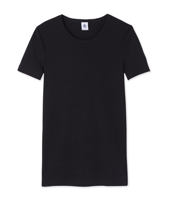 T-shirt maniche corte tinta unita donna nero NOIR