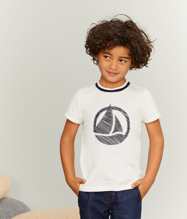 T-shirt bambino maniche corte bianco