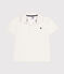Polo a maniche corte in cotone bambino bianco MARSHMALLOW
