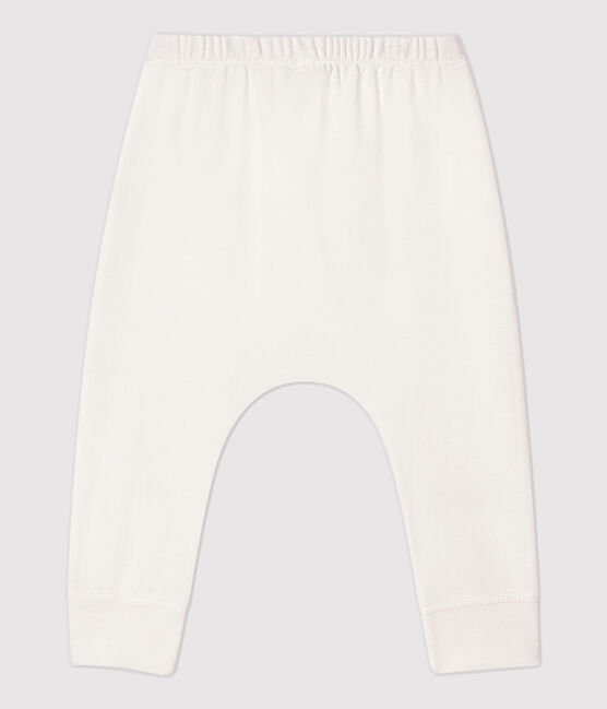 Leggings testa di gatto bebè in cotone biologico bianco MARSHMALLOW