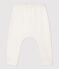 Leggings testa di gatto bebè in cotone biologico bianco MARSHMALLOW