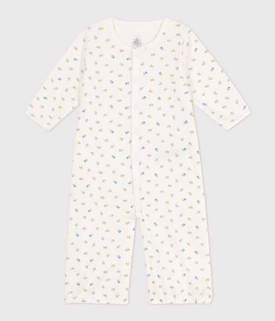 Tutina e sacco nanna con stampa in cotone bianco MARSHMALLOW/bianco MULTICO