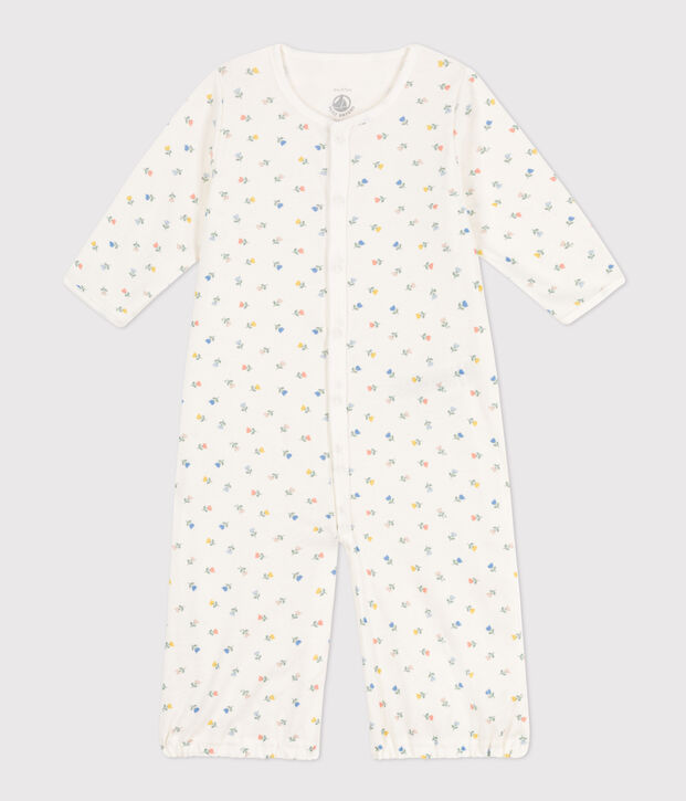 Tutina e sacco nanna con stampa in cotone bianco/multicolore