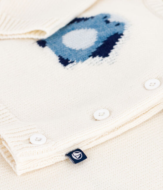Set 2 pezzi in maglia con pinguino stampato neonato bianco MARSHMALLOW/bianco MULTICO