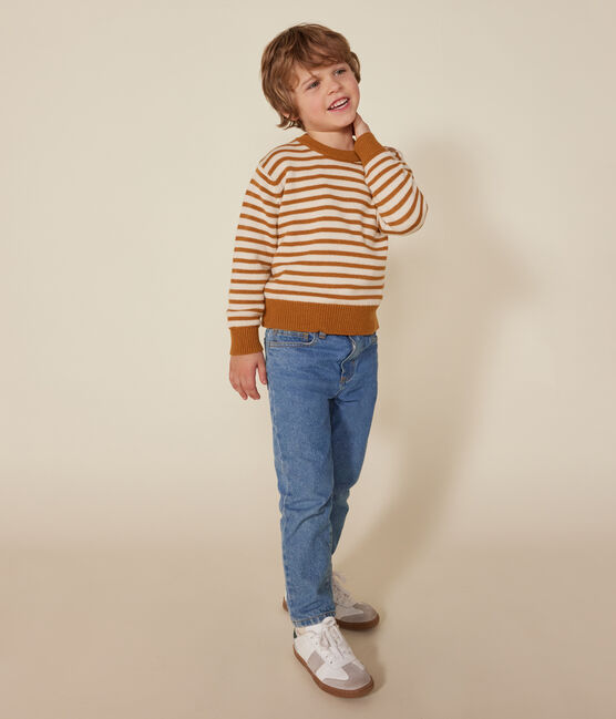 Maglione in misto lana e cotone bambino bianco AVALANCHE/ ECUREUIL