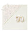 Scatola regalo con telo da bagno + scarpine bebé unisex bianco MARSHMALLOW/bianco MULTICO
