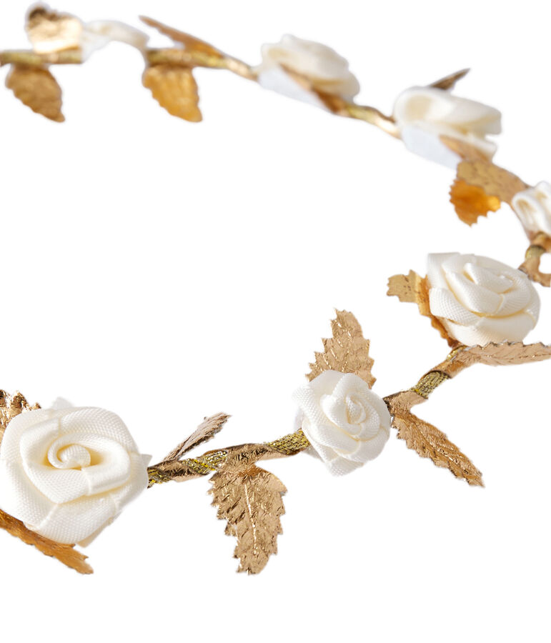 Coroncina di fiori bambina marrone