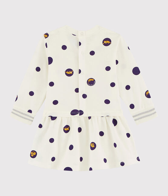 Abito a maniche lunghe da bebè femmina bianco MARSHMALLOW/bianco MULTICO