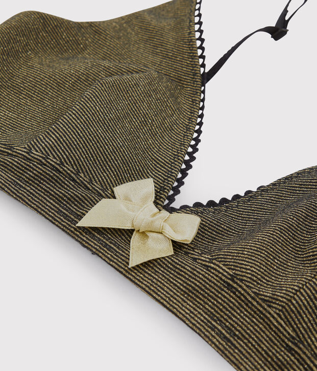 Reggiseno a triangolo donna nero/giallo