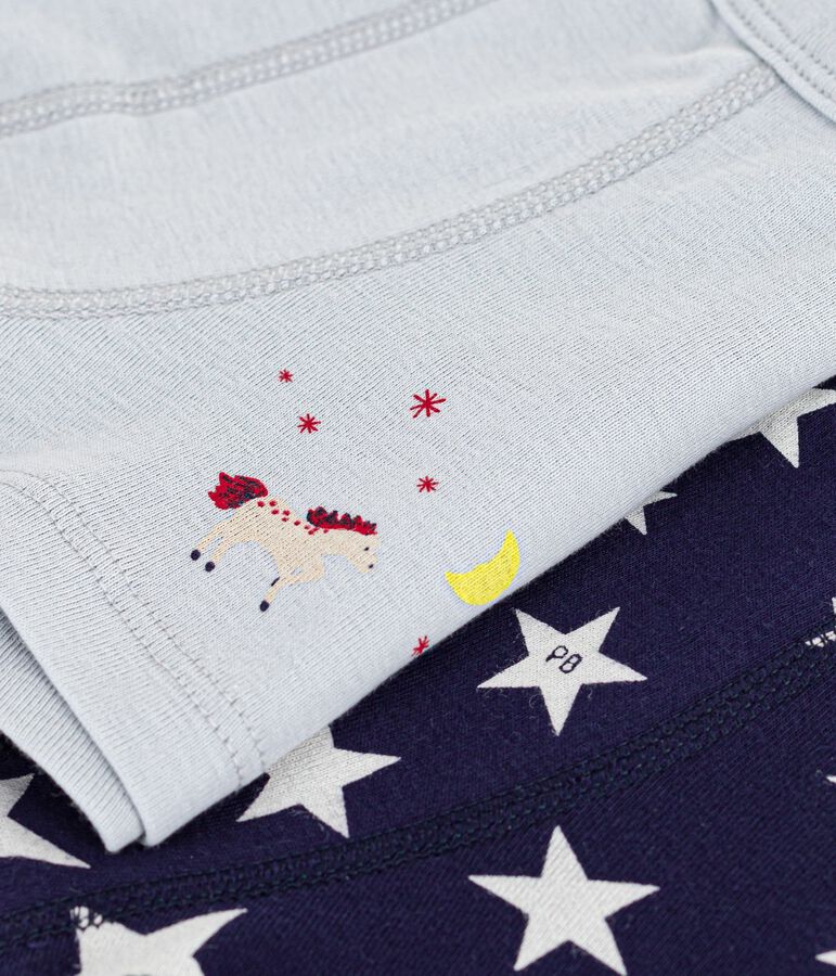 Set di boxer in cotone con stampa di stelle in vita bambino multicolore