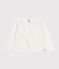 Cardigan in cotone a punto fantasia bambina bianco MARSHMALLOW