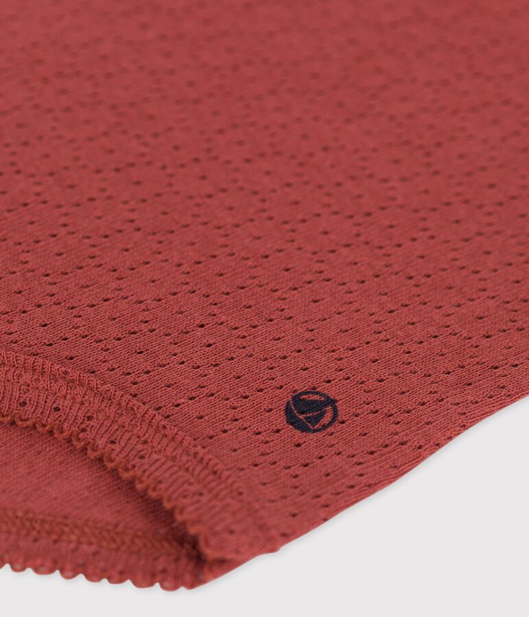 Body beb&egrave; a maniche corte in maglia traforata marrone OMBRIE