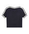 tee-shirtdonna maniche corte in lino blu SMOKING