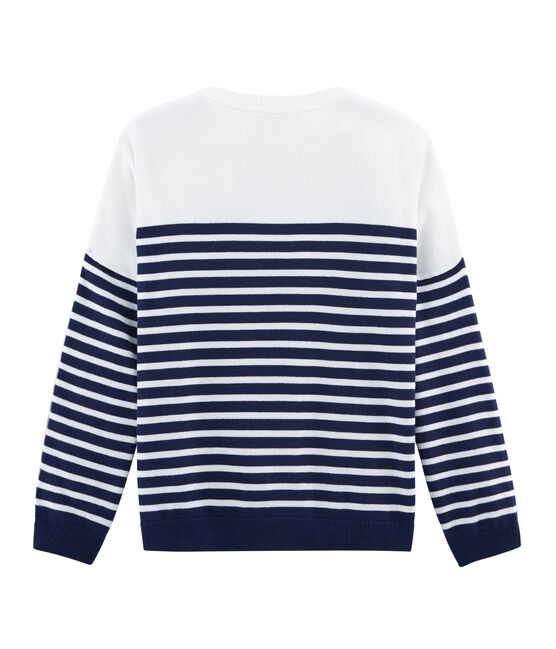 Pull marinaro donna blu SMOKING/bianco MARSHMALLOW