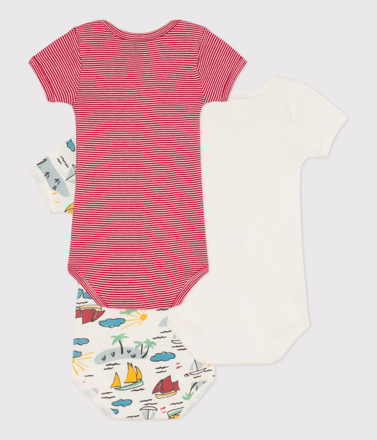 Confezione da 3 body a maniche corte in cotone modello esploratore variante 1