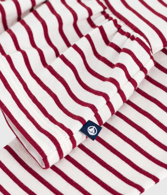 Marinière in cotone bambina rosso MILK/ AMARANTE