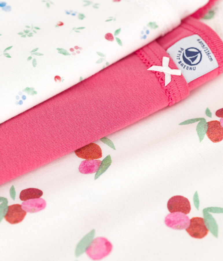 Set di 3 canotte con spalline sottili in cotone con frutti stampati bambino multicolore