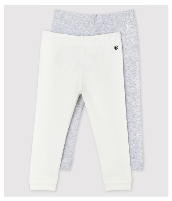 Confezione da 2 leggins in cotone bebè femmina variante 1