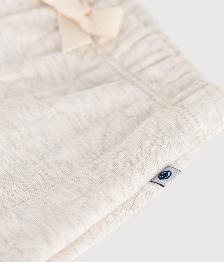 Pantaloni in tubique trapuntato neonato beige MONTELIMAR CHINE