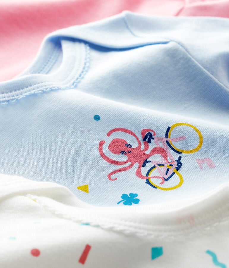 Confezione da 3 body a manica lunga beb&egrave; femmina multicolore