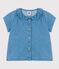 Blusa bebè in denim leggero biologico blu DENIM CLAIR