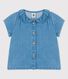 Blusa bebè in denim leggero biologico