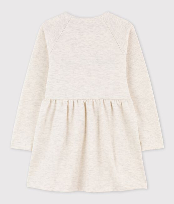 Abito bambina a maniche lunghe in molleton beige MONTELIMAR CHINE