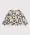 Blusa in garza di cotone bambina rosa SALINE/bianco MULTICO